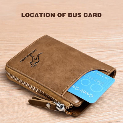 Men's RFID-blocking Wallet - Multifunctional Credit Card Holder for Kangaroo