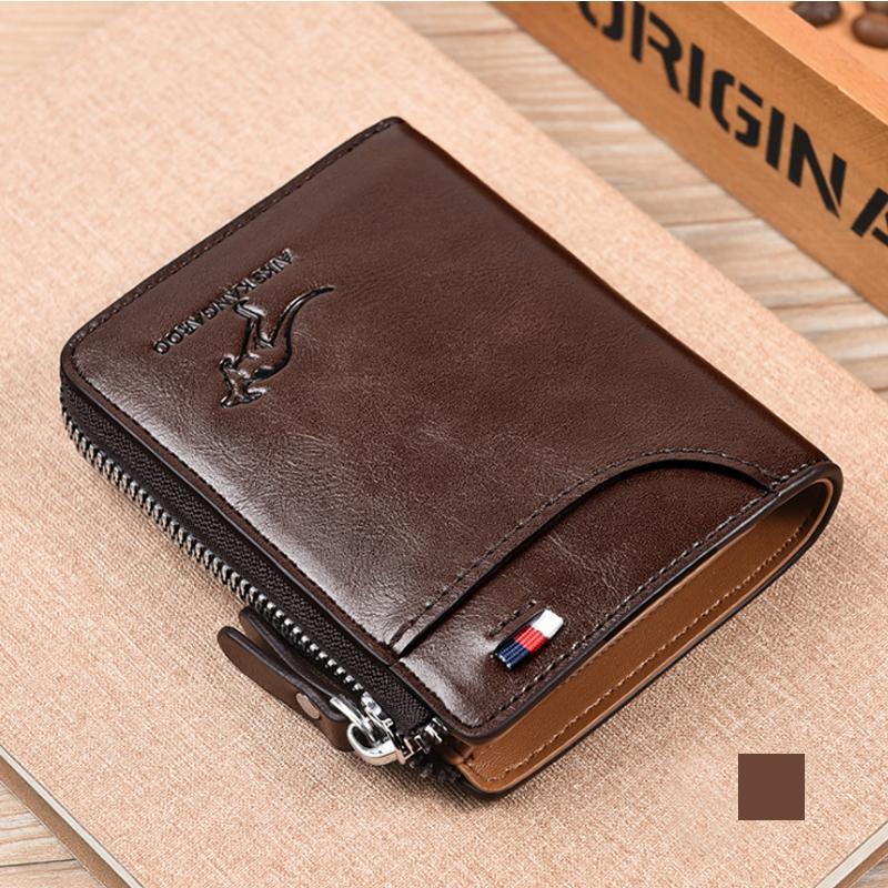 Men's RFID-blocking Wallet - Multifunctional Credit Card Holder for Kangaroo