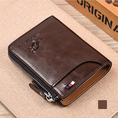 Men's RFID-blocking Wallet - Multifunctional Credit Card Holder for Kangaroo
