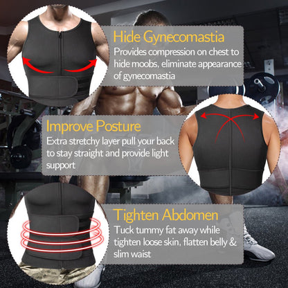Compression Fit Workout Vest for Men – Sweat-Enhancing Design