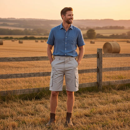 Lightweight Utility Shorts with Pockets & Adjustable Belt