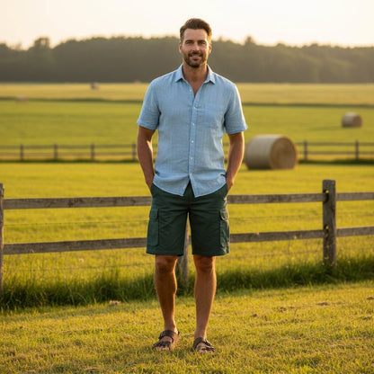 Lightweight Utility Shorts with Pockets & Adjustable Belt