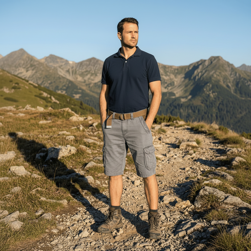 Lightweight Utility Shorts with Pockets & Adjustable Belt