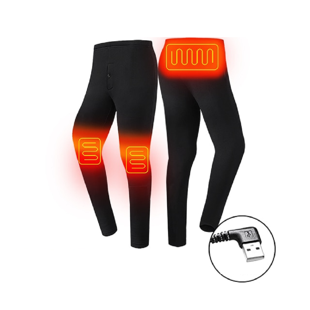 Men's USB-Powered Heated Long Johns Thermal Layer Set