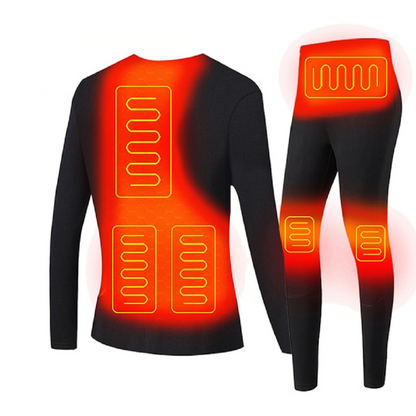 Men's USB-Powered Heated Long Johns Thermal Layer Set