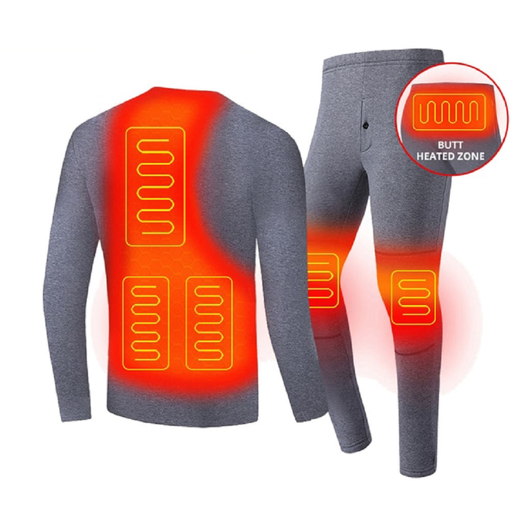 Men's USB-Powered Heated Long Johns Thermal Layer Set