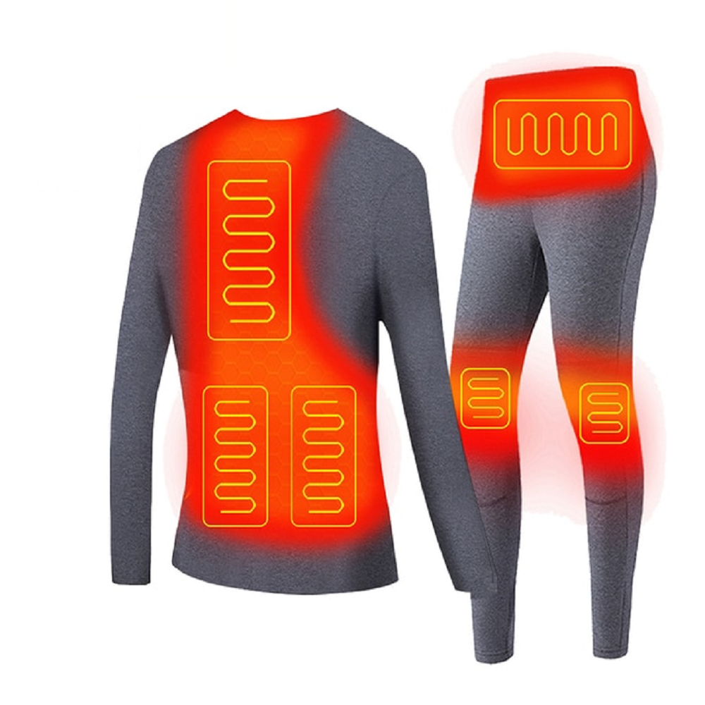 Men's USB-Powered Heated Long Johns Thermal Layer Set