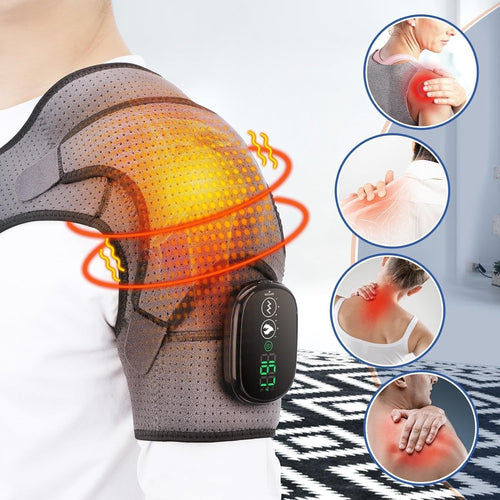 Rechargeable Heating Wrap with Vibration for Shoulder Relief