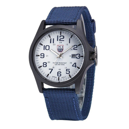 Men's Adventure Watch with Tactical Design and Nylon Band