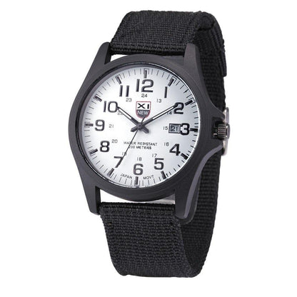Men's Adventure Watch with Tactical Design and Nylon Band