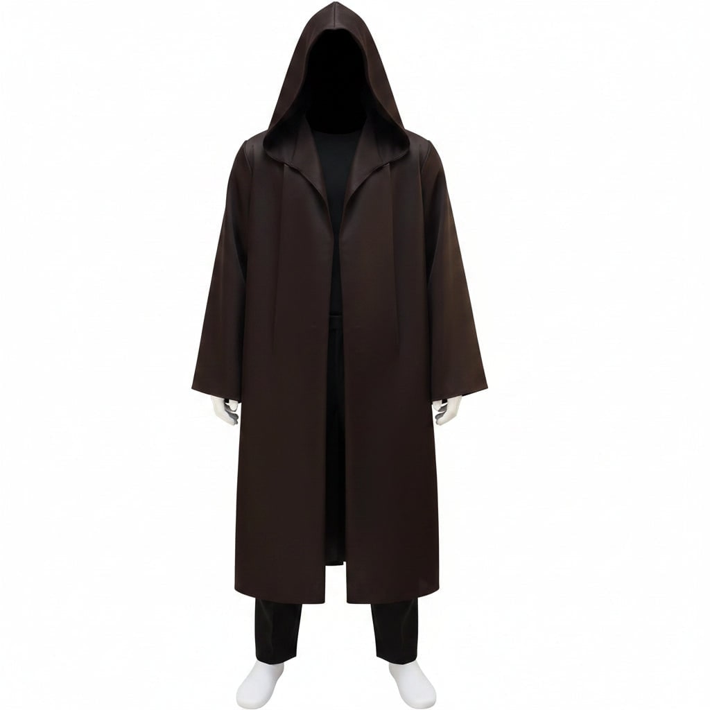 Adult Jedi Warrior Costume Set with Hooded Robe and Pants