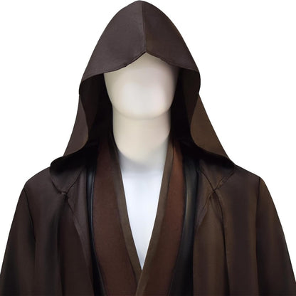 Adult Jedi Warrior Costume Set with Hooded Robe and Pants