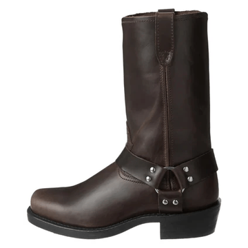 Rugged Square Toe Leather Boots for Men