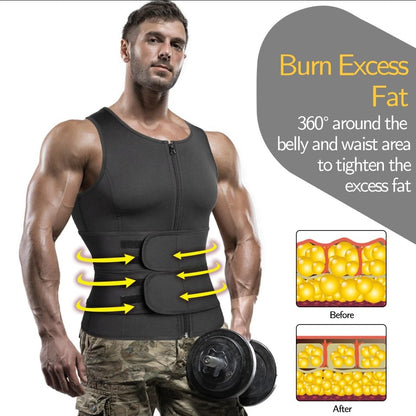Compression Fit Workout Vest for Men – Sweat-Enhancing Design