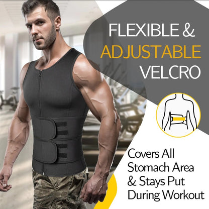 Compression Fit Workout Vest for Men – Sweat-Enhancing Design
