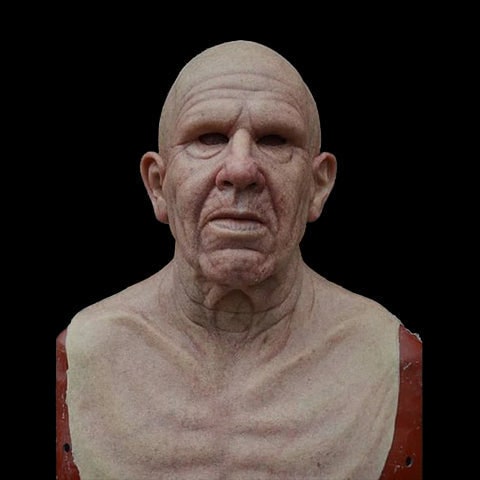 Transformative Elderly Mask with Realistic Chest Cover
