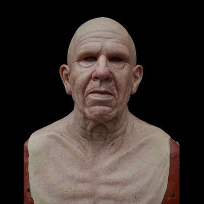 Transformative Elderly Mask with Realistic Chest Cover