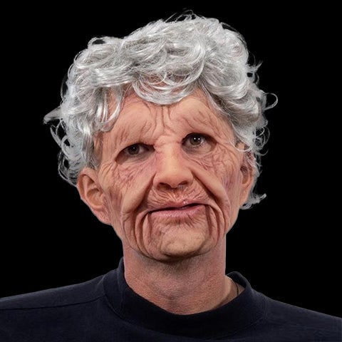 Transformative Elderly Mask with Realistic Chest Cover