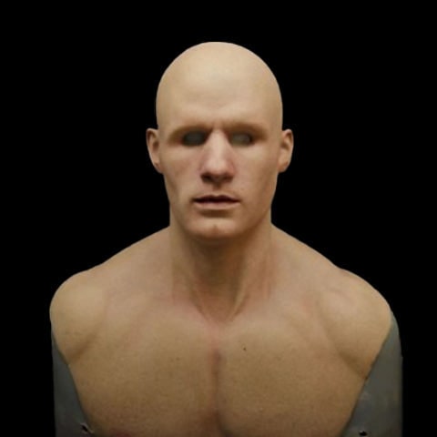 Transformative Elderly Mask with Realistic Chest Cover