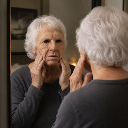 Transformative Elderly Mask with Realistic Chest Cover