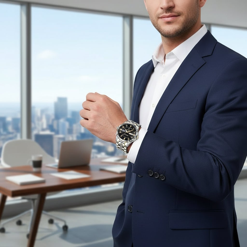 Elegant Men's Analog Sport Watch with Day Date Feature