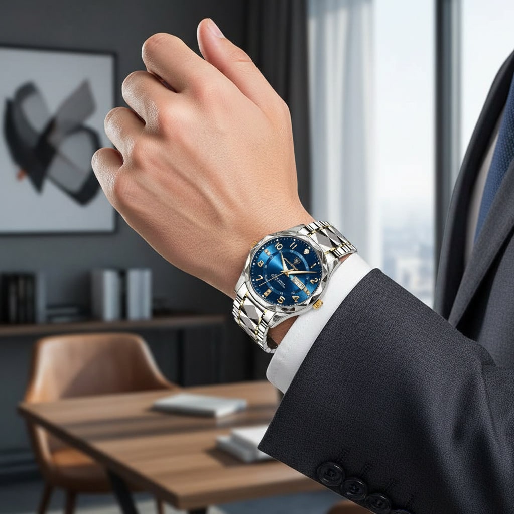 Elegant Men's Analog Sport Watch with Day Date Feature