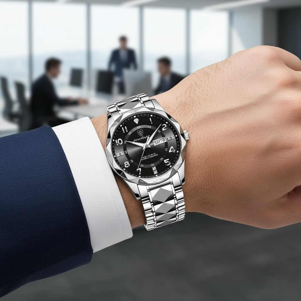 Elegant Men's Analog Sport Watch with Day Date Feature