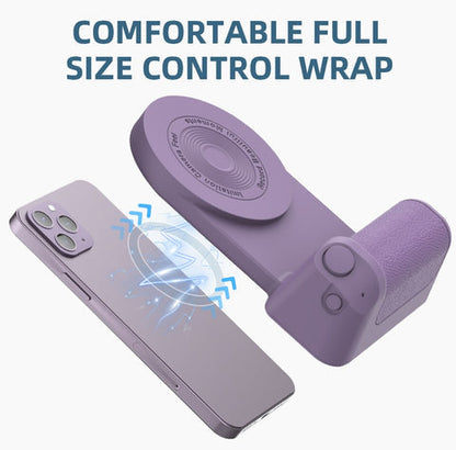 Magnetic Phone Holder with Wireless Charging – Anti-Vibration Hand Grip