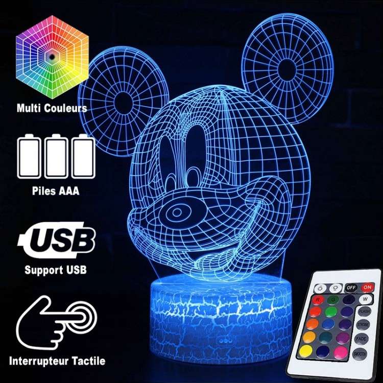 Mickey Mouse 3D Night Light Lamp