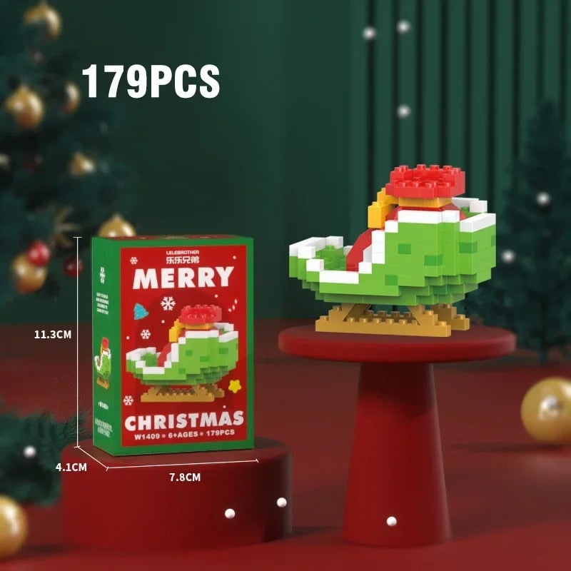 Festive Miniature Building Block Sets for Holiday Creativity