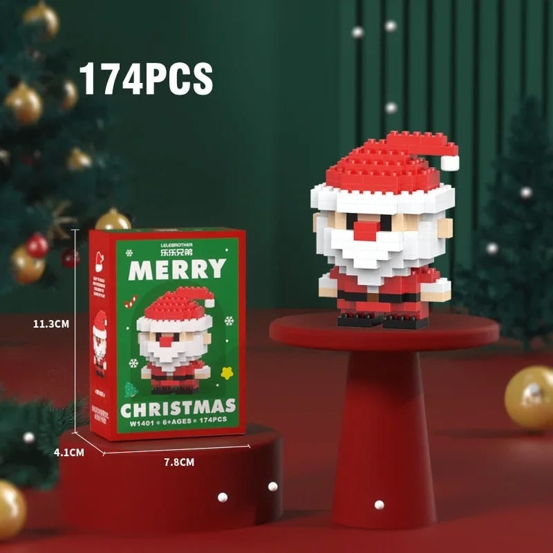 Festive Miniature Building Block Sets for Holiday Creativity