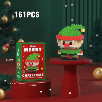 Festive Miniature Building Block Sets for Holiday Creativity