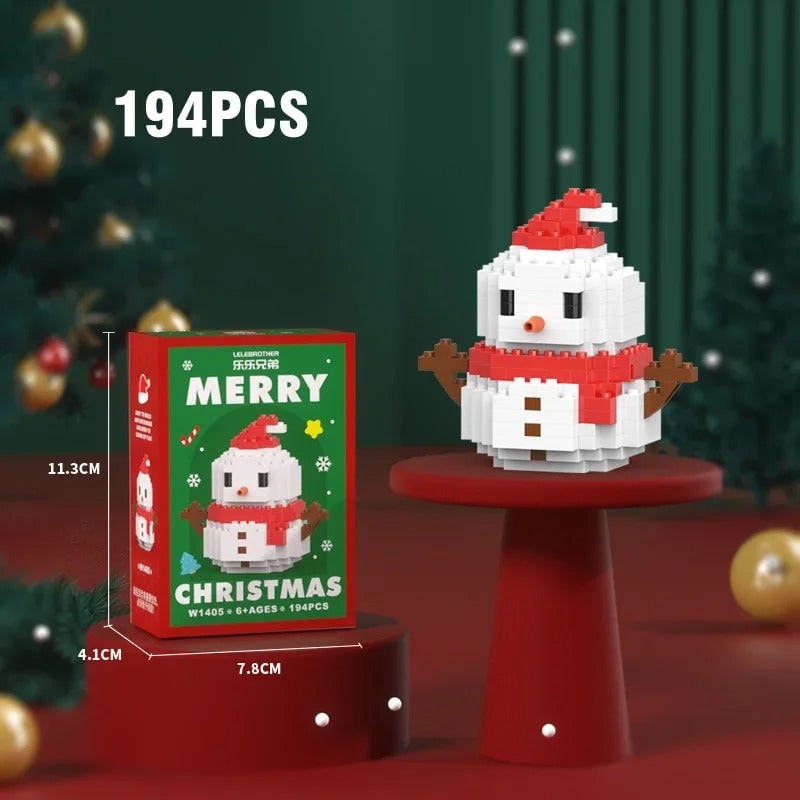 Festive Miniature Building Block Sets for Holiday Creativity