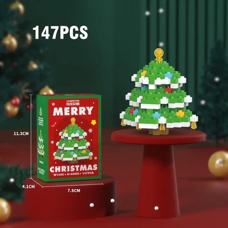 Festive Miniature Building Block Sets for Holiday Creativity