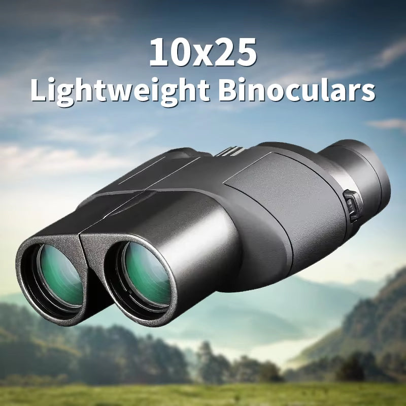 10X Compact Binoculars Featuring BAK4 Prisms