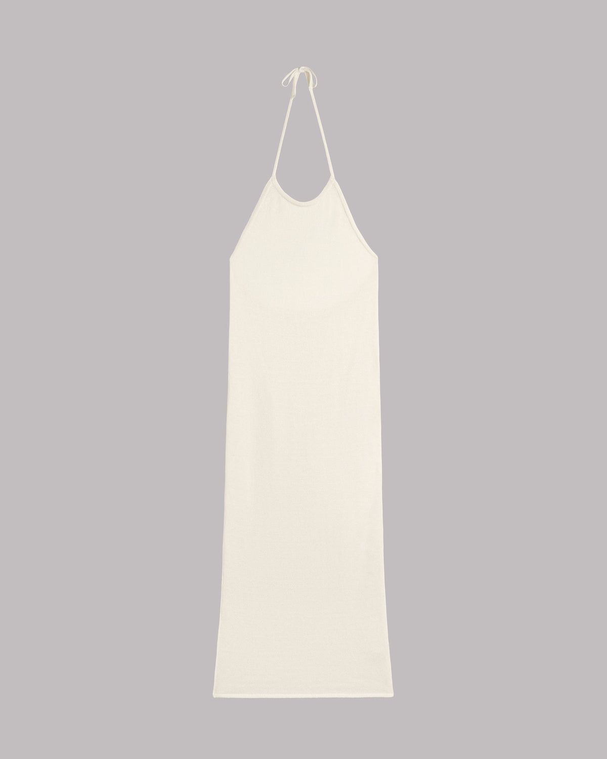 Effortlessly Chic Maxi Dress for Women | White Halterneck Design