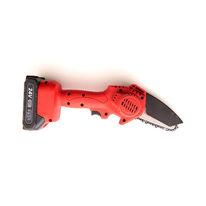 Compact Cordless Electric Chainsaw with 24V Battery & Safety Features