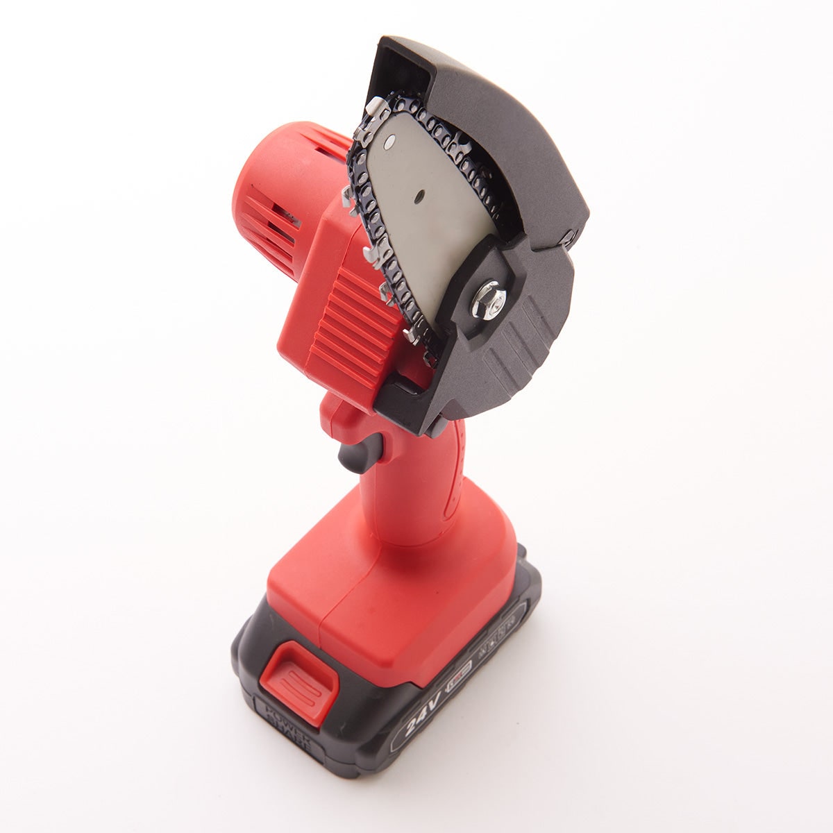 Compact Cordless Electric Chainsaw with 24V Battery & Safety Features