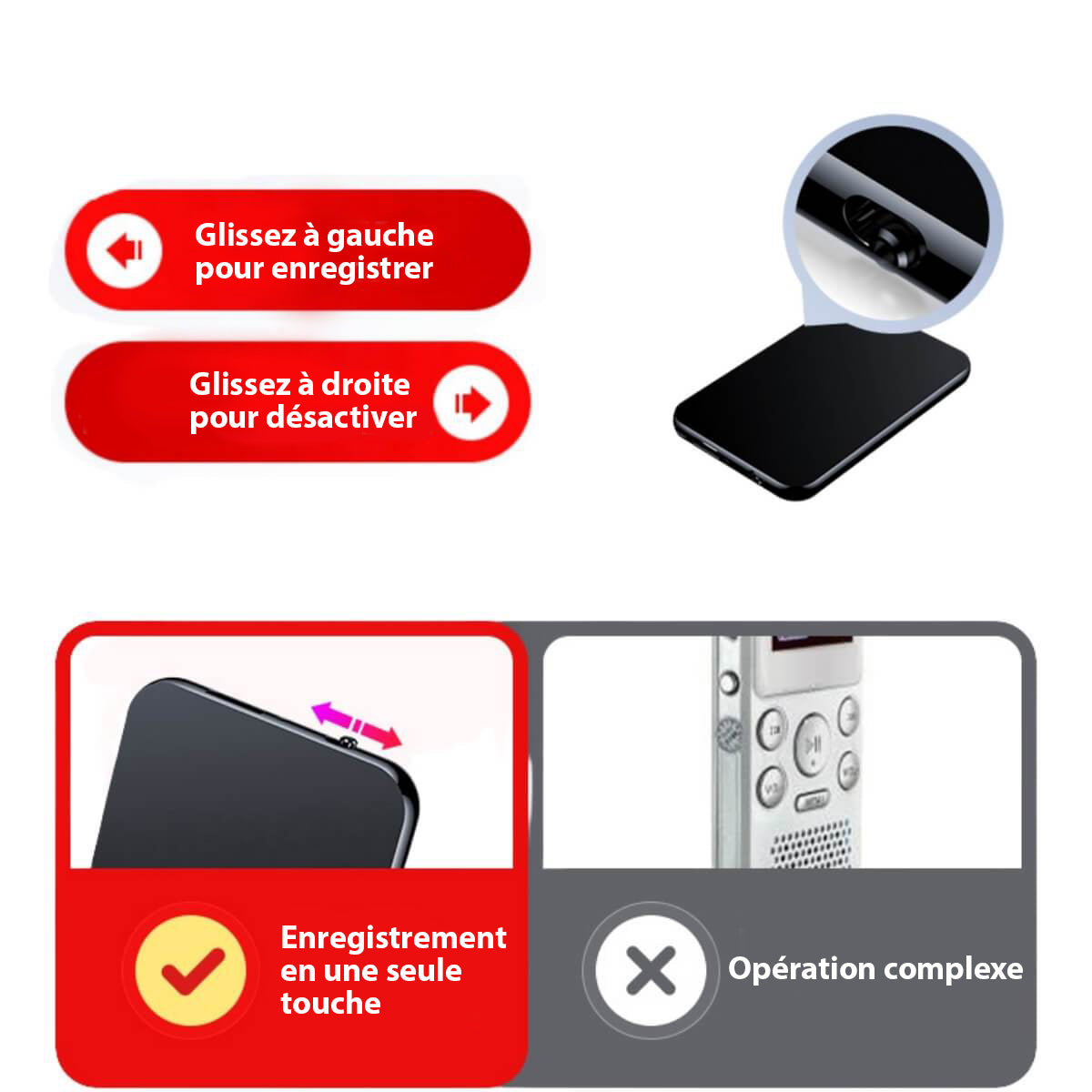 Mini Audio Recorder – Compact and Discreet with Extended Battery Life