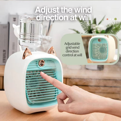 Compact Air Cooler with 3-Speed Fan and Mist Spray Function