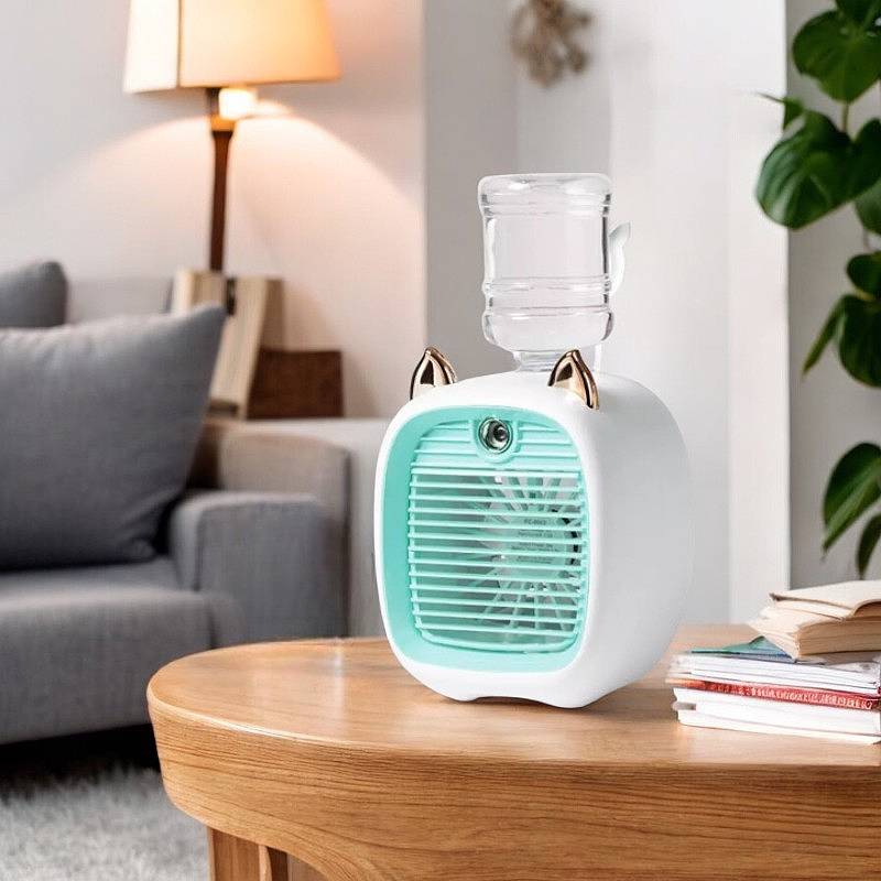 Compact Air Cooler with 3-Speed Fan and Mist Spray Function