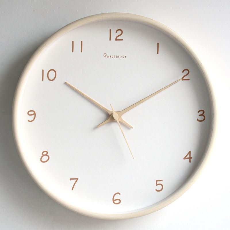 Elegant Silent Wooden Wall Clock – 10 Inch Round Design