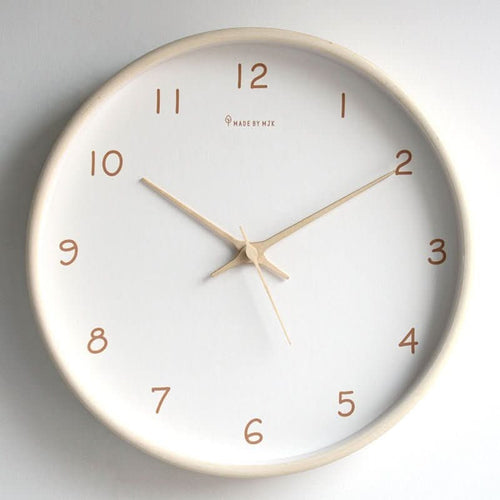 Elegant Silent Wooden Wall Clock – 10 Inch Round Design