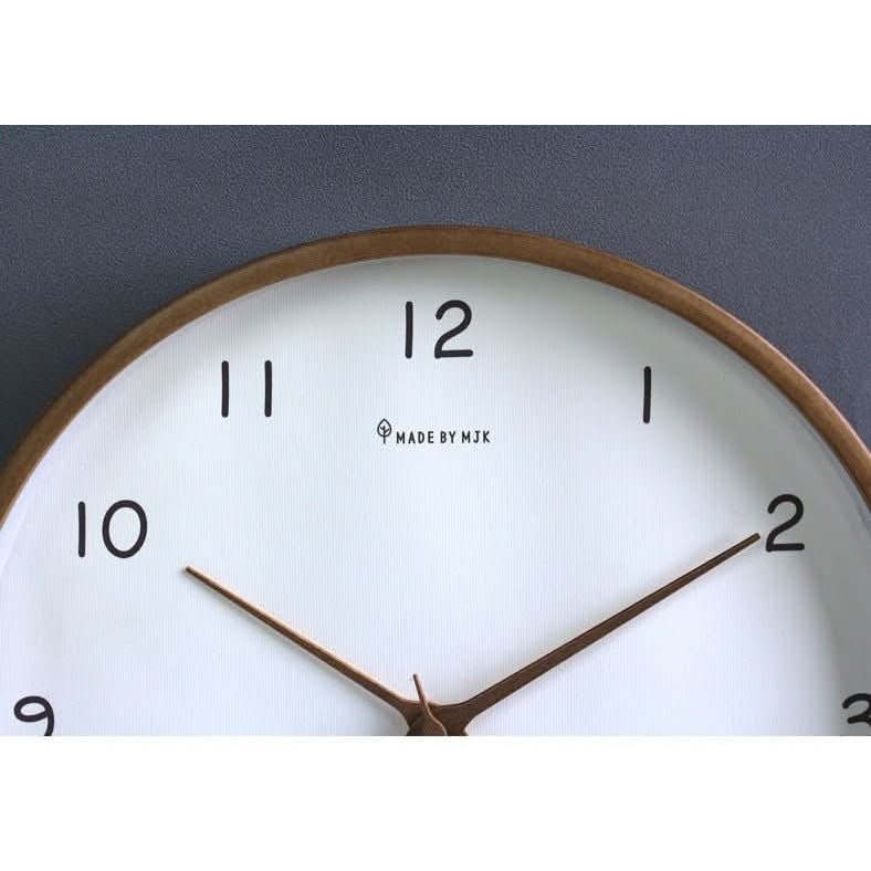 Elegant Silent Wooden Wall Clock – 10 Inch Round Design
