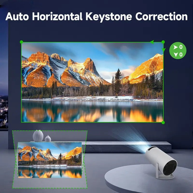 4K Mini Projector with Dual WiFi and Bluetooth Connectivity
