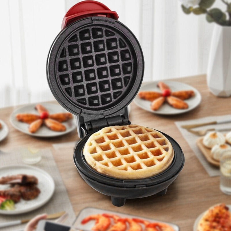 Mini Electric Waffle Maker with Nonstick Coating