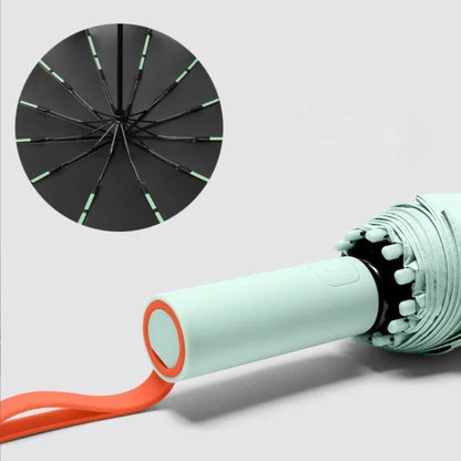 Large Folding Umbrella with 72 Bones – Windproof UV Rain Protection