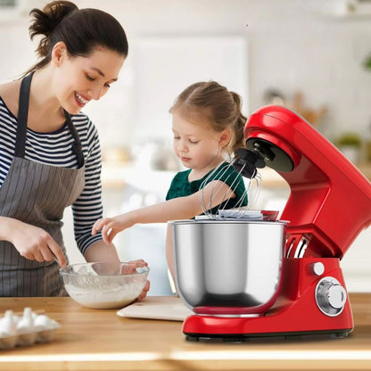 6-Speed Stand Mixer with 5.3Qt Stainless Steel Bowl and Attachments