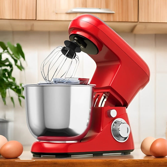 6-Speed Stand Mixer with 5.3Qt Stainless Steel Bowl and Attachments