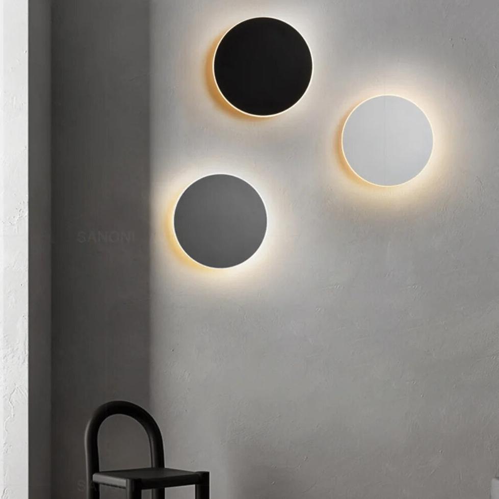 Flush Mount Round LED Wall Light in Modern Style